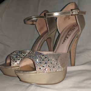 Rhinestone Platform Heels